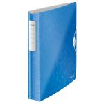 Leitz WOW Ring Binder Polypropylene 4 D-Ring A4 30mm Rings Blue Metallic (Pack 5) 42400036 77680AC