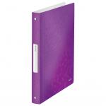 Leitz WOW Ring Binder Polypropylene 4 O-Ring A4 25mm Rings Purple (Pack 10) 42580062 77792AC