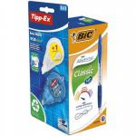 Bic Atlantis Retractable Ballpoint Pen 1mm Tip 0.32mm Line Blue with 1 x Free Tipp-Ex Ecolutions Easy Refill Correction Tape (Pack 12) 78072BC