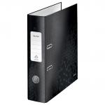 Leitz 180 WOW Lever Arch File Laminated Paper on Board A4 80mm Spine Width Black Pack 10 10050095 85772AC