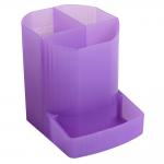 Exacompta Iderama 3 Compartment Pen Pot Purple (W90 x D123 x H110mm) 67519D GH09858