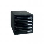 Exacompta Big Box Plus 5 Drawer Black 309714D GH42171