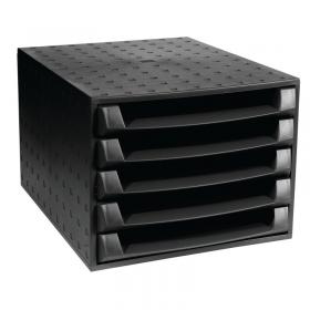 Forever 5 Drawer Set Black (W284 x D387 x H218mm) 221014D GH42261