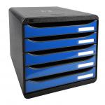 Exacompta Iderama Big Box Plus 5 Drawer Set Blue (Dimensions: W278 x D347 x H271mm) 3097279D GH42358