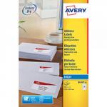 Avery J8160-25 Address Labels 25 Sheets - 21 Labels Per Sheet