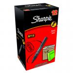 Sharpie S0192584 M15 Permanent Marker Bullet Tip Black Box of 12
