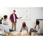 Bi-Office Maya Enamel Aluminium Framed Whiteboard 2400x1200mm