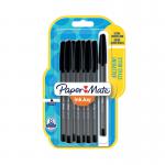 PaperMate Inkjoy 100 Capped Ballpoint Pens Medium Black (Pack of 8) 1956739 GL56739