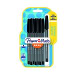 PaperMate Inkjoy 100 Capped Ballpoint Pens Medium Black (Pack of 8) 1956739 GL56739