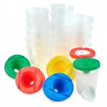 Non Spill Water Pots With Lids Pack of 30
