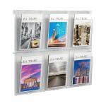 Helit Placativ Wall Display 6 x A4 Pockets Clear H6812002 HEL09130