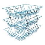 Wire Filing Tray A4 Blue (W280 x D380 x H70mm Risers Available Seperately) 999BL HG58269