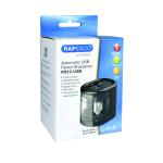 Rapesco USB Electric Pencil Sharpener Dual Power USB or Battery Black 1449 HT01125