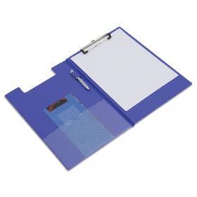 Rapesco Foldover Clipboard with Interior Pocket Foolscap Blue VFDCB0L3 HT03076