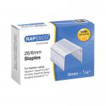 Rapesco 26/6mm Staples Galvanised Chisel Point (Pack of 5000) S11662Z3 HTST116