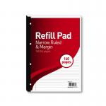 Hamelin 6mm Ruled/Margin Refill Pad A4 80 Sheet (Pack of 5) 400127710 JD04867