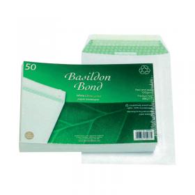 Basildon Bond C5 Pocket Envelope Plain White (Pack of 50) B80277 JDB80277