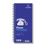 Challenge Wirebound Telephone Message Book 305 x 141mm 320 Messages 100080054 JDK71975