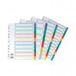 Concord Divider 10-Part A4 Polypropylene Multicoloured 06901 JT06901