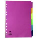 Concord Divider 6-Part A4 160gsm Bright Assorted 50799 JT50799