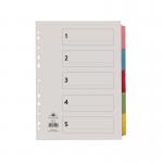 Concord Divider 5-Part A4 Multicoloured Tabs with Contents 71198/PJ11 JT71198