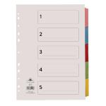Concord Divider 5-Part A4 Multicoloured Tabs with Contents 71198/PJ11 JT71198