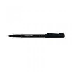 Q-Connect OHP Pen Permanent Fine Black (Pack of 10) KF01068 KF01068