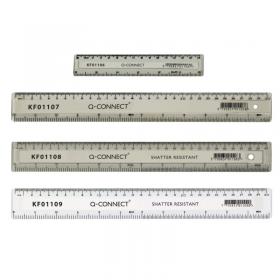Q-Connect Clear 150mm/15cm/6inch Ruler KF01106 KF01106