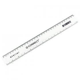 Q-Connect 300mm/30cm Clear Ruler KF01107 KF01107