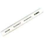 Q-Connect Shatter Resistant Ruler 30cm Clear (Pack of 10) KF01108Q KF01108Q