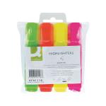 Q-Connect Assorted Highlighter Pens (Pack of 4) KF01116 KF01116