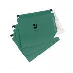 Q-Connect 15mm Lateral File Manilla 150 Sheet Green (Pack of 25) KF01184