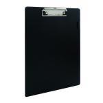 Q-Connect PVC Single Clipboard Foolscap Black KF01296 KF01296