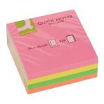 Q-Connect Quick Note Cube 76 x 76mm Assorted Neon KF01348 KF01348