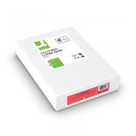 Q-Connect Bright Red Coloured A4 Copier Paper 80gsm Ream (Pack of 500) KF01427 KF01427