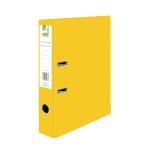 Q-Connect Lever Arch File Paperbacked Foolscap Yellow (Pack of 10) KF01471 KF01471