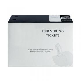 Strung Ticket 37x24mm White (Pack of 1000) KF01618 KF01618