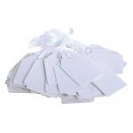 Strung Ticket 41x25mm White (Pack of 1000) KF01619 KF01619