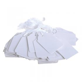 Strung Ticket 41x25mm White (Pack of 1000) KF01619 KF01619