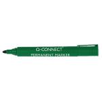 Q-Connect Permanent Marker Pen Bullet Tip Green (Pack of 10) KF01773 KF01773