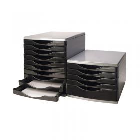 Q-Connect 5 Drawer Tower Black and Grey (Dimensions: L345 x W290 x H220mm) KF02253 KF02253