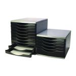 Q-Connect 5 Drawer Tower Black and Grey (Dimensions: L345 x W290 x H220mm) KF02253 KF02253