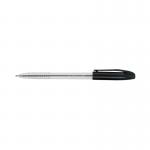 Q-Connect Stick Grip Ballpoint Pen Medium Black (Pack of 20) KF02457 KF02457