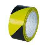 Q-Connect Yellow Black Hazard Tape (Pack of 6) KF04383 KF04383