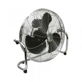 Q-Connect High Velocity 450mm/18in Floor Standing 3-Speed Fan Chrome KF10031 KF10031