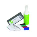 Q-Connect Economy Whiteboard Starter Kit (Includes pens cleaning fluid and wiper) KF10690 KF10690