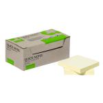 Q-Connect Recycled Notes 76x76mm Yellow (Pack of 12) KF17321 KF17321