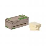 Q-Connect Recycled Notes 38x51mm Yellow (Pack of 12) KF17323 KF17323
