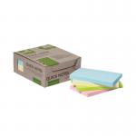 Q-Connect Recycled Notes 127x76mm Pastel Rainbow (Pack of 12) KF17325 KF17325