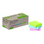 Q-Connect Recycled Notes 38x51mm Pastel Rainbow (Pack of 12) KF17326 KF17326